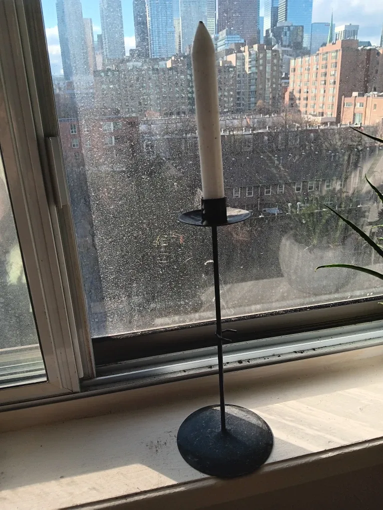 Black Metal Candlestick Holder