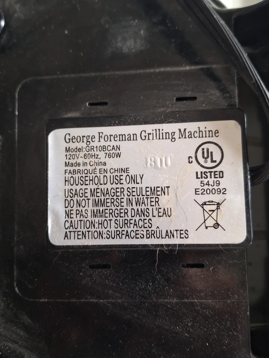 George Foreman Grilling Machine - Model GR10BCAN image indicator(3)