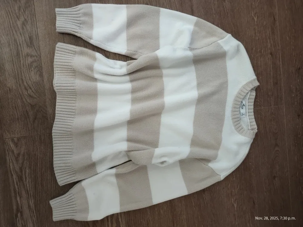 Hollister Striped Knit Sweater - Size Small image indicator(3)