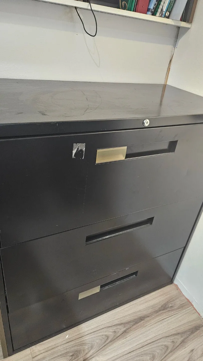 Global Filing Cabinet 3 drawers - Black