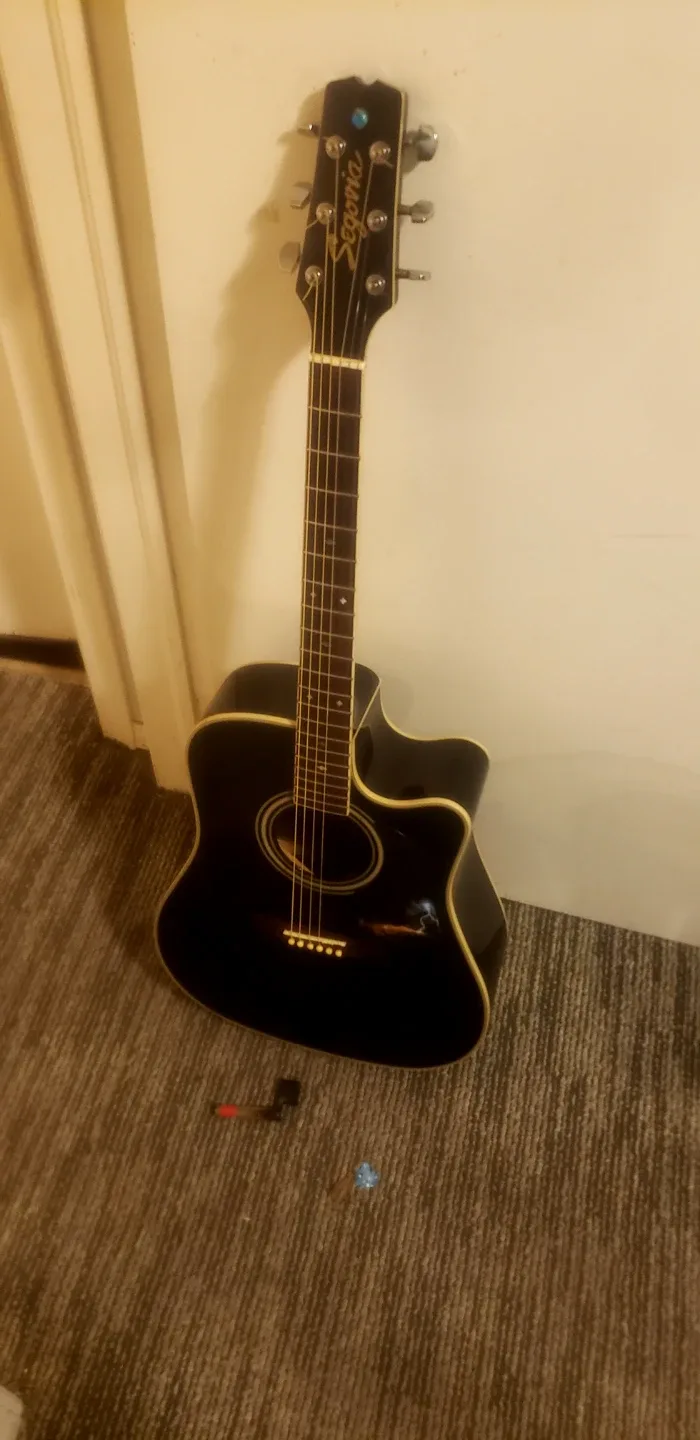 Segovia DC3SA 1 CBR Acoustic Guitar Cutaway Fullsize, Sounds Gd