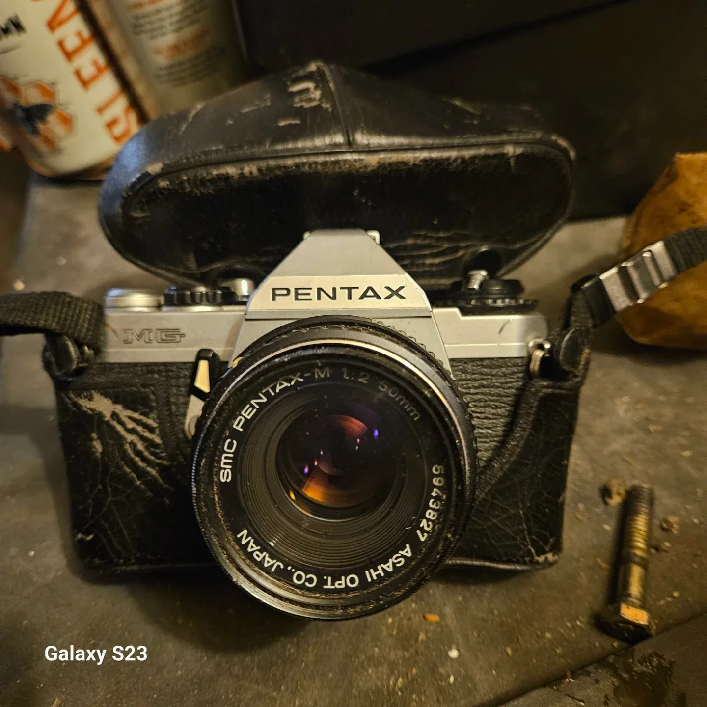 Pentax MG Camera with SMC Pentax-M 1:2 50mm Lens