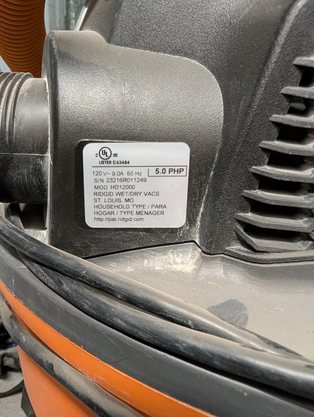 Ridgid HD12000 Wet/Dry Vac image indicator(3)