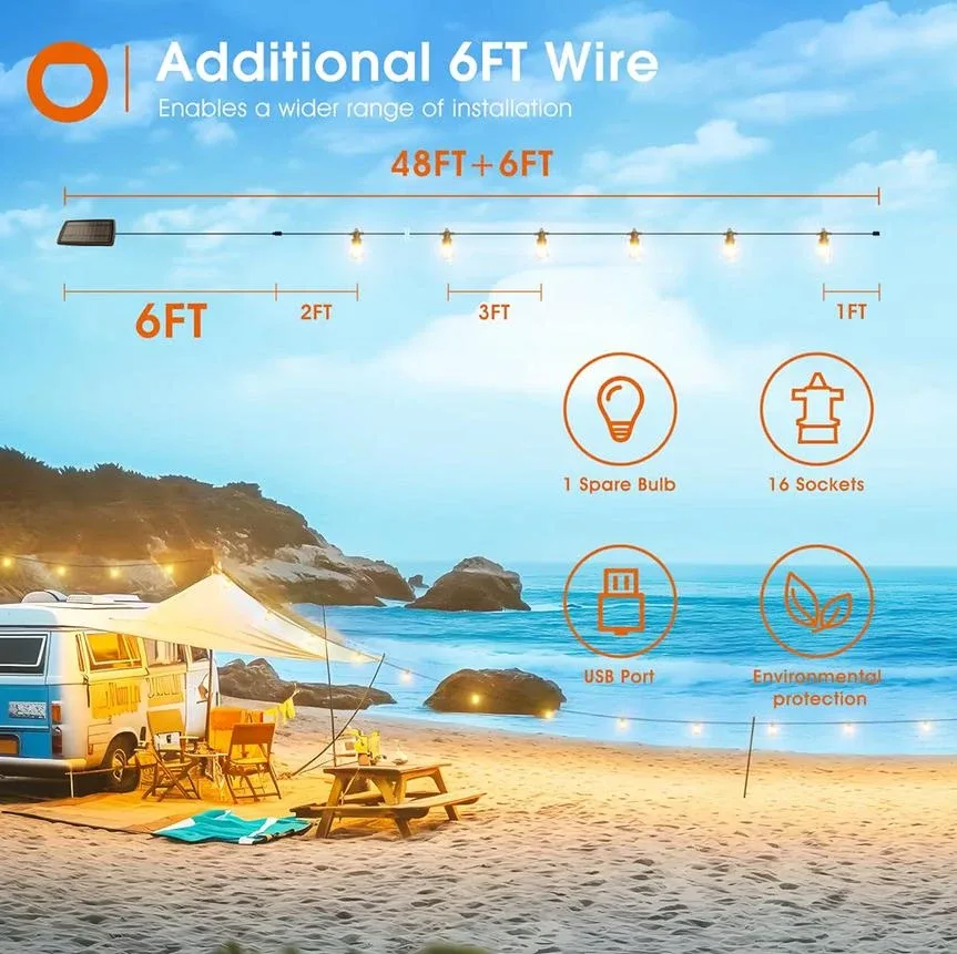 Addlon Solar String Lights 48ft - New in Box! image indicator(3)