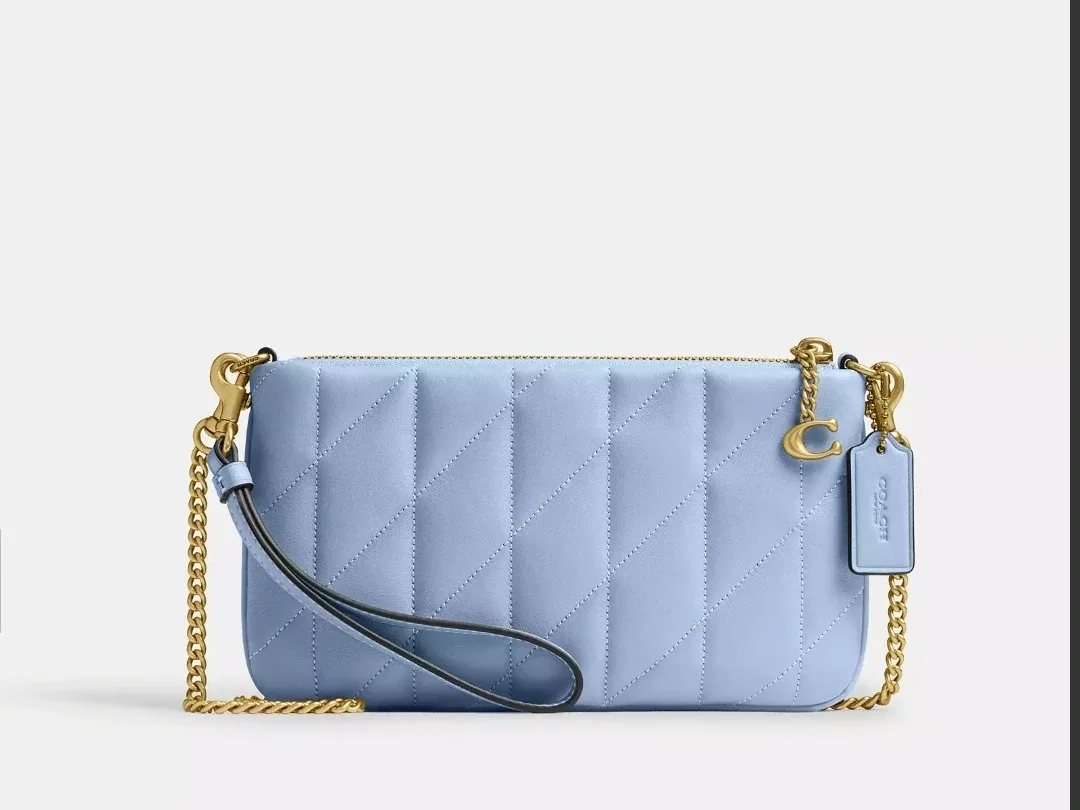 NWT Coach Pouch Bag With Pillow Quilted in Bluebell Colour image indicator(6)