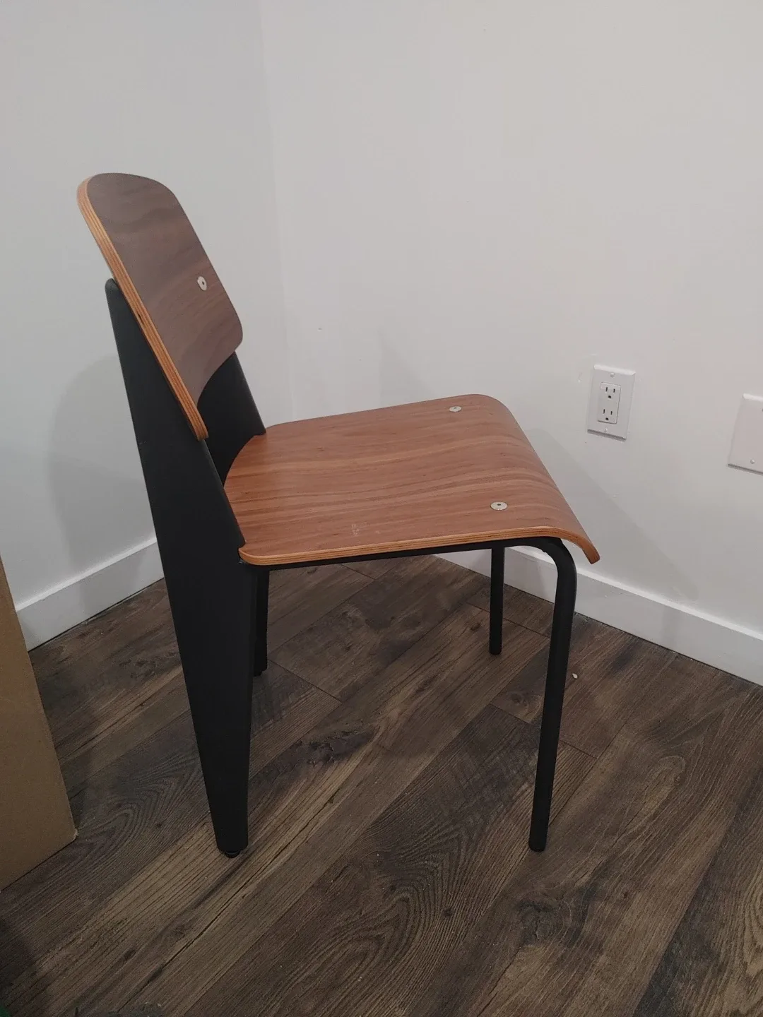 🥕TWO VINTAGE ELEGANT WOOD METAL DINING CHAIRS FURNITURE image indicator(5)