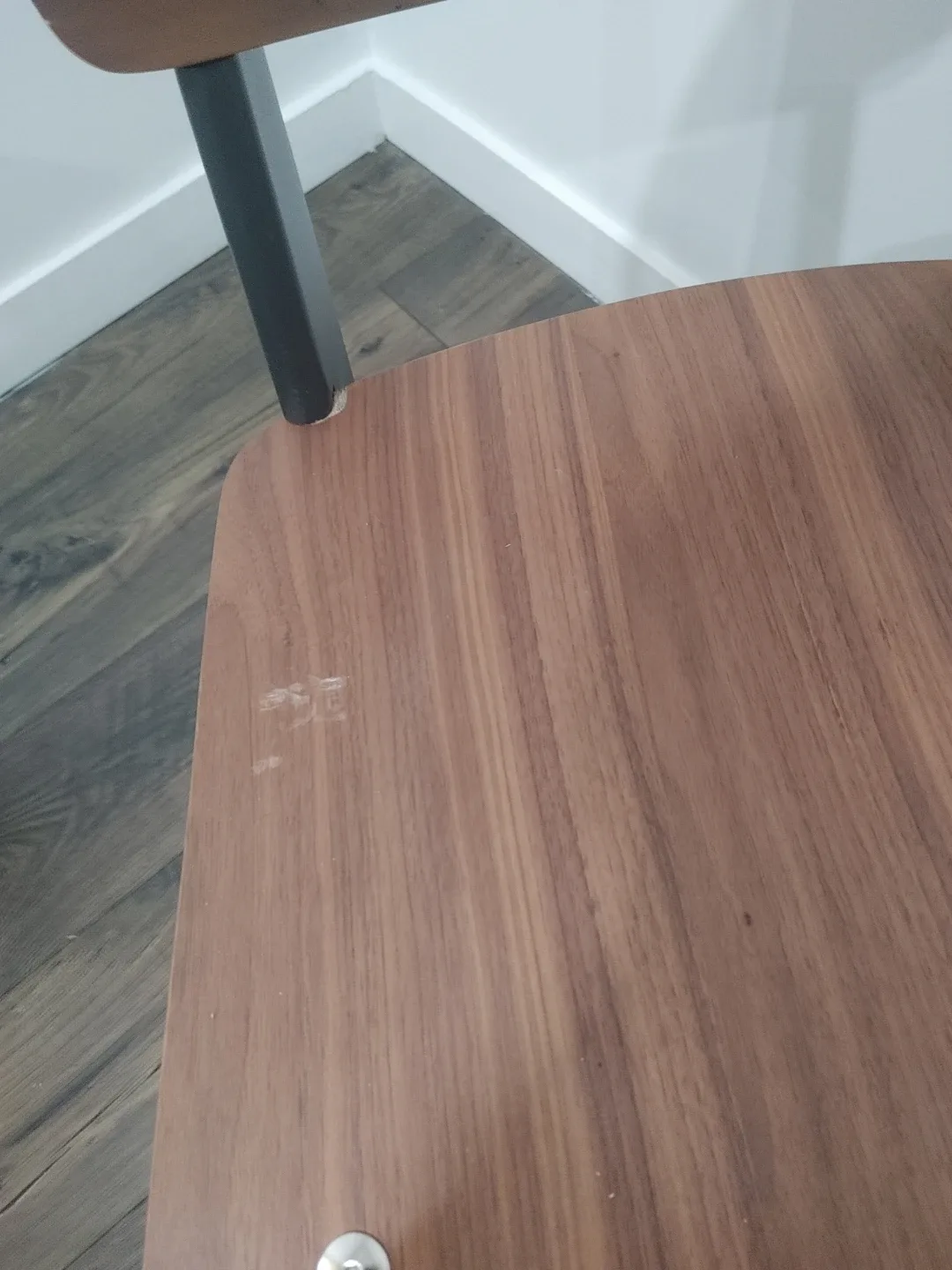 🥕TWO VINTAGE ELEGANT WOOD METAL DINING CHAIRS FURNITURE image indicator(7)