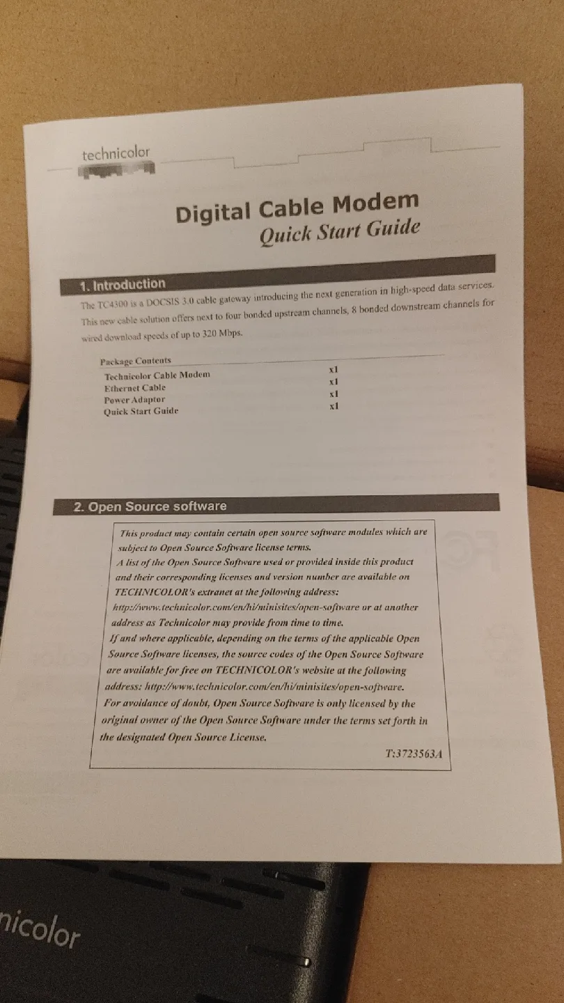 Technicolor TC4300E Digital Cable Modem image indicator(5)