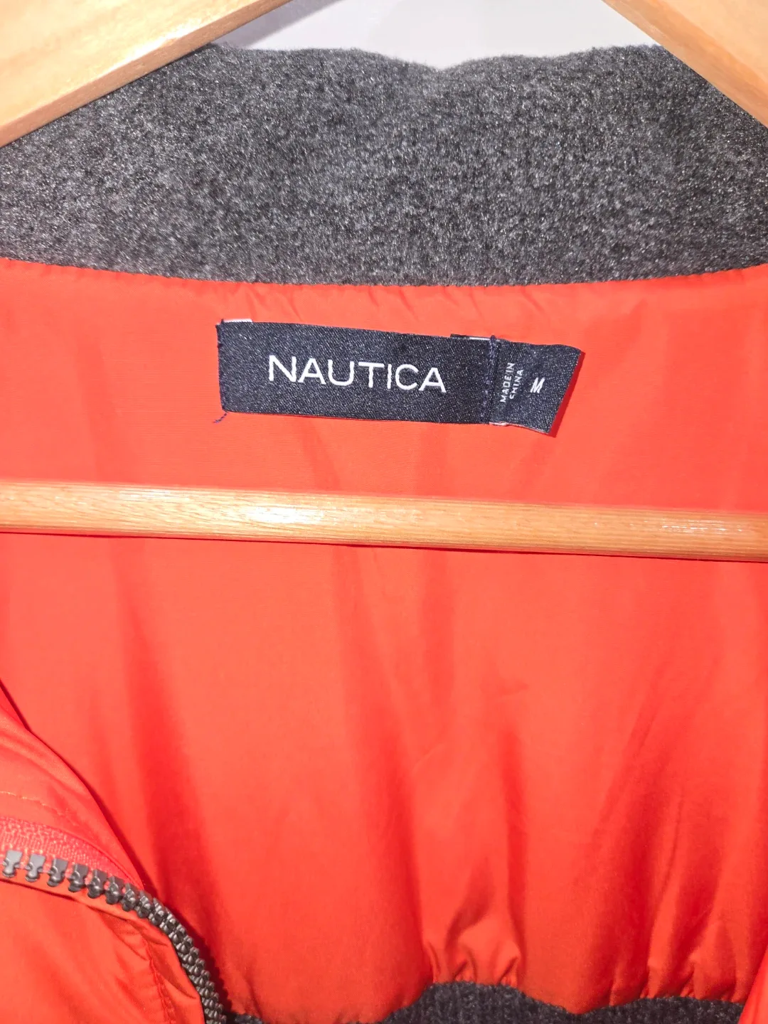 Brand New Nautica Orange Vest with Grey Sleeves - Size M image indicator(2)