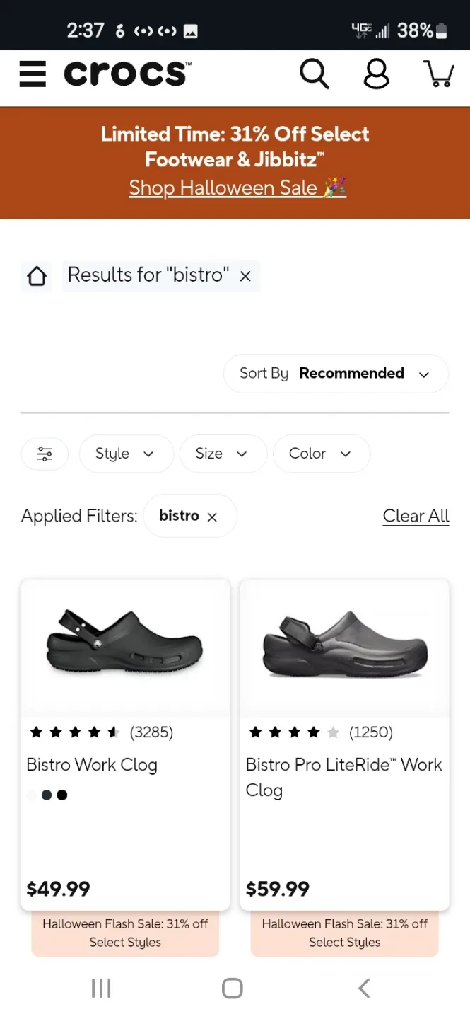 CROCS BISTROS Size 10 image indicator(5)