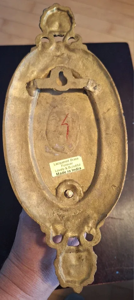 Vintage Lacquered Brass Wall Sconce Candle Holder image indicator(5)