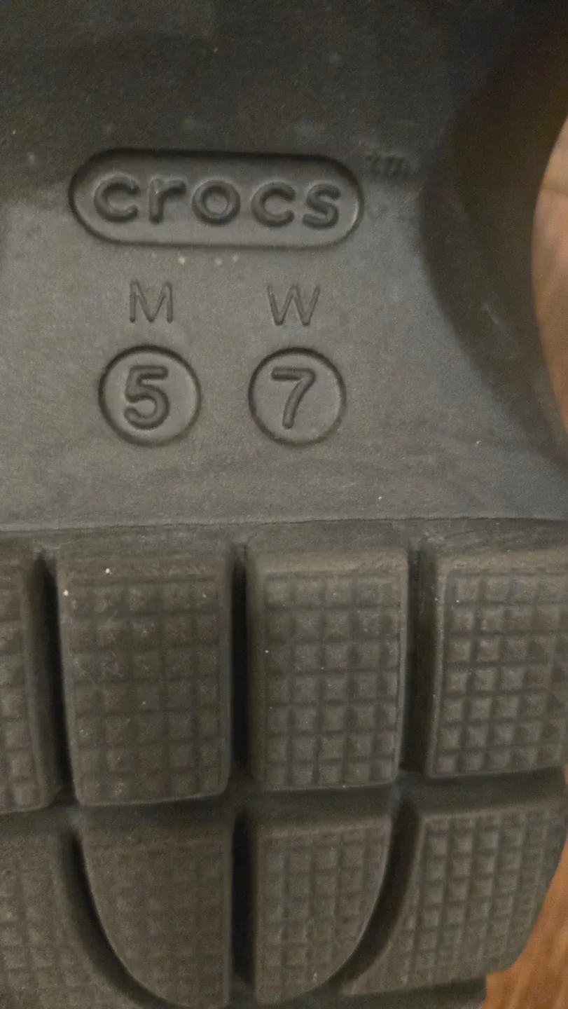 Crocs Black Platform Loafer Clogs size 7 image indicator(6)