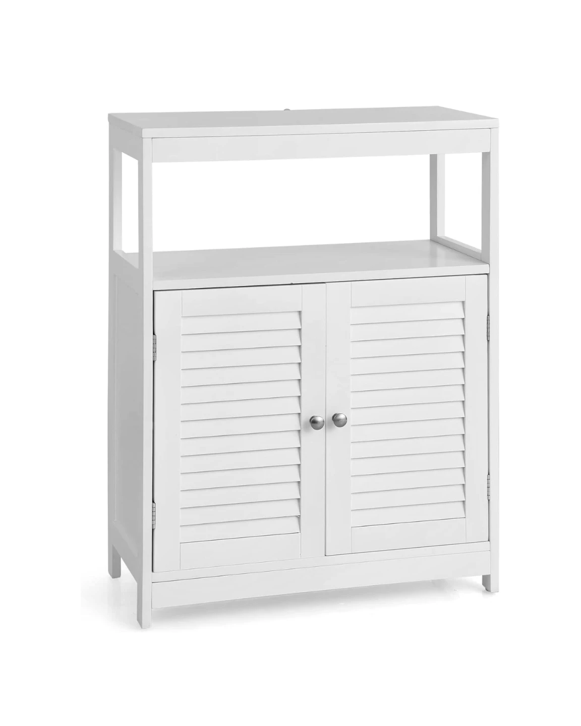 White Bathroom Cabinet with Doors 🥕