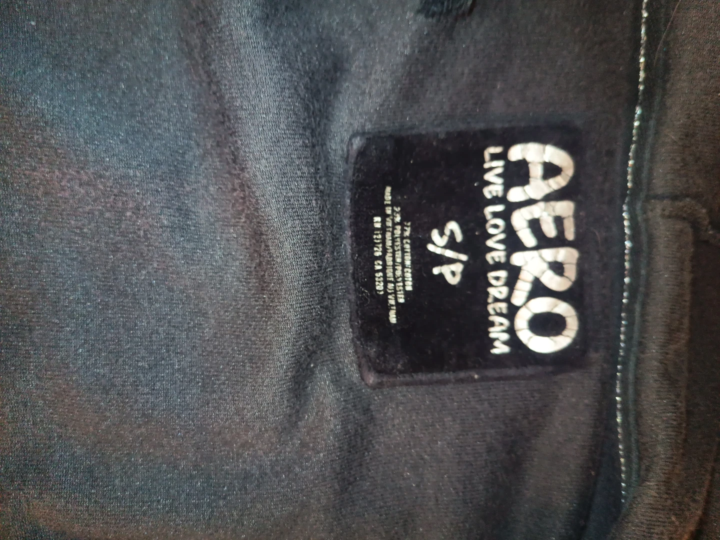 AERO Live Love Dream Velour Hoodie - Size S - photo 3
