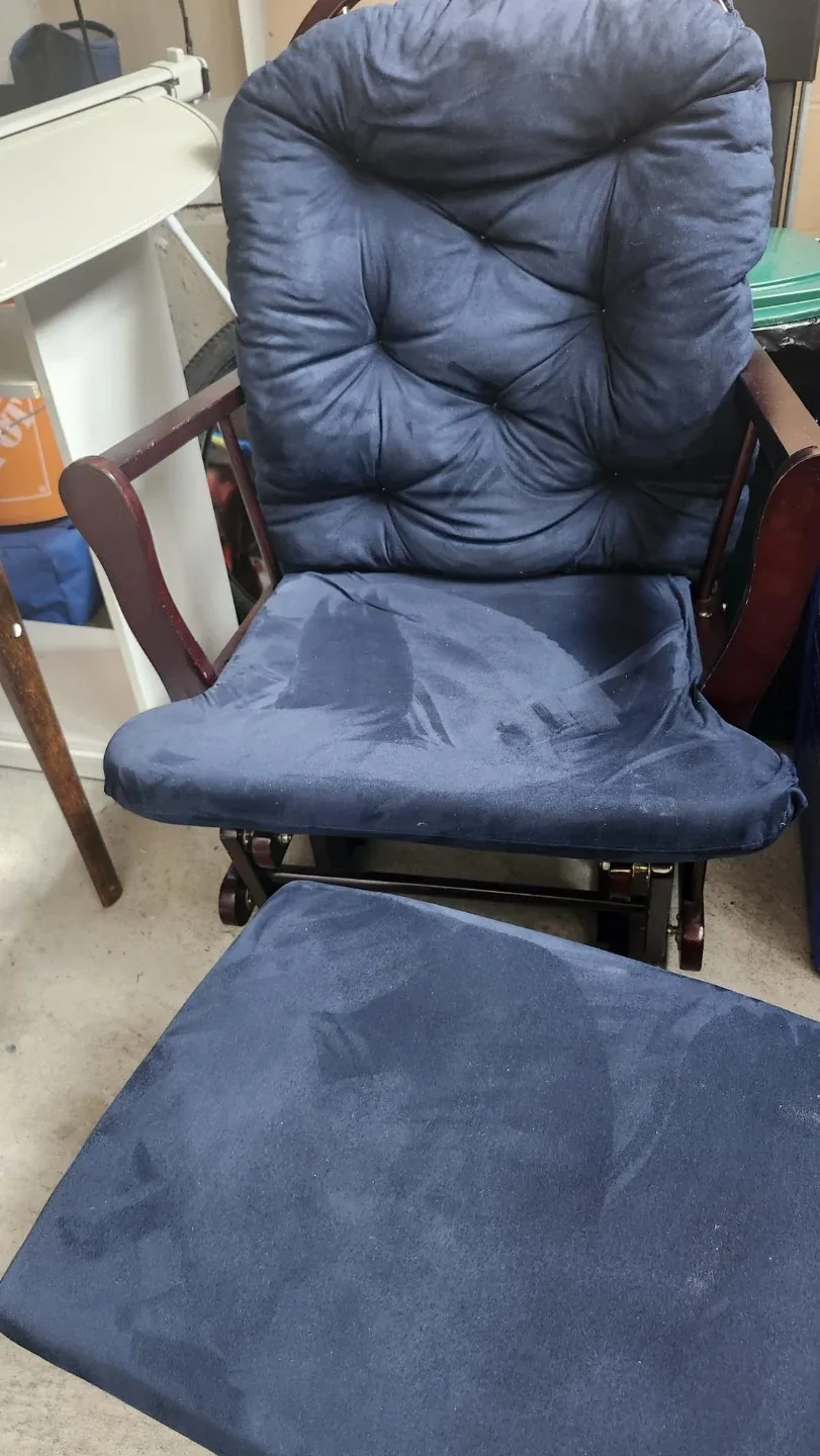 Glider Rocker Chair with Ottoman - Blue image indicator(2)