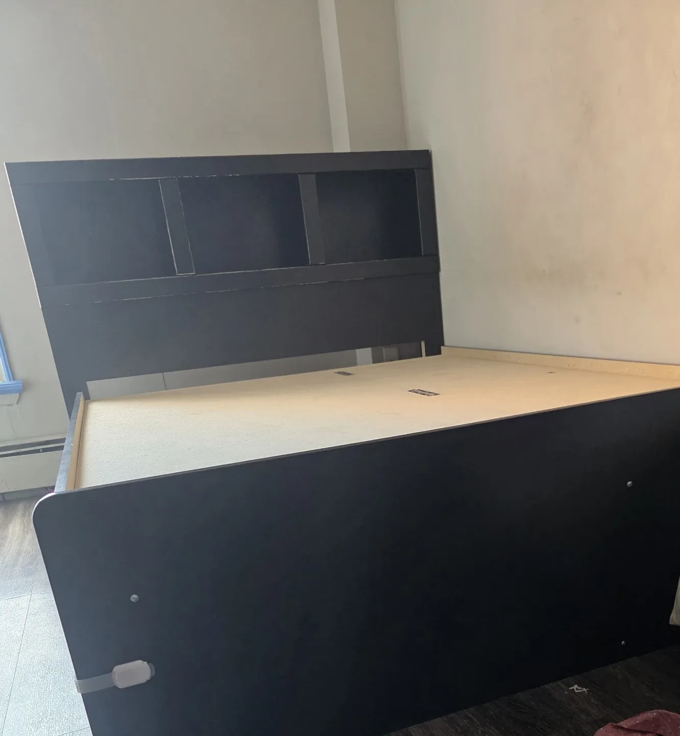 Black Dresser with Mirror & Bed Frame image indicator(4)