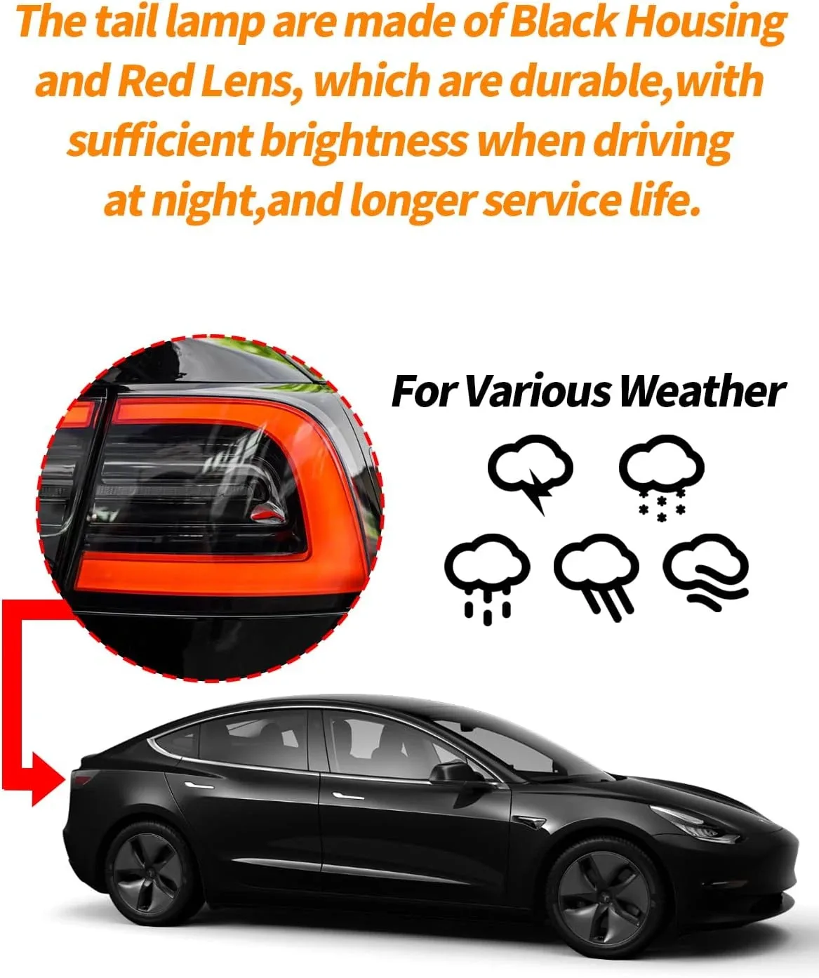 LIMBQS Tesla Model 3 Rear Outer Tail Light image indicator(4)