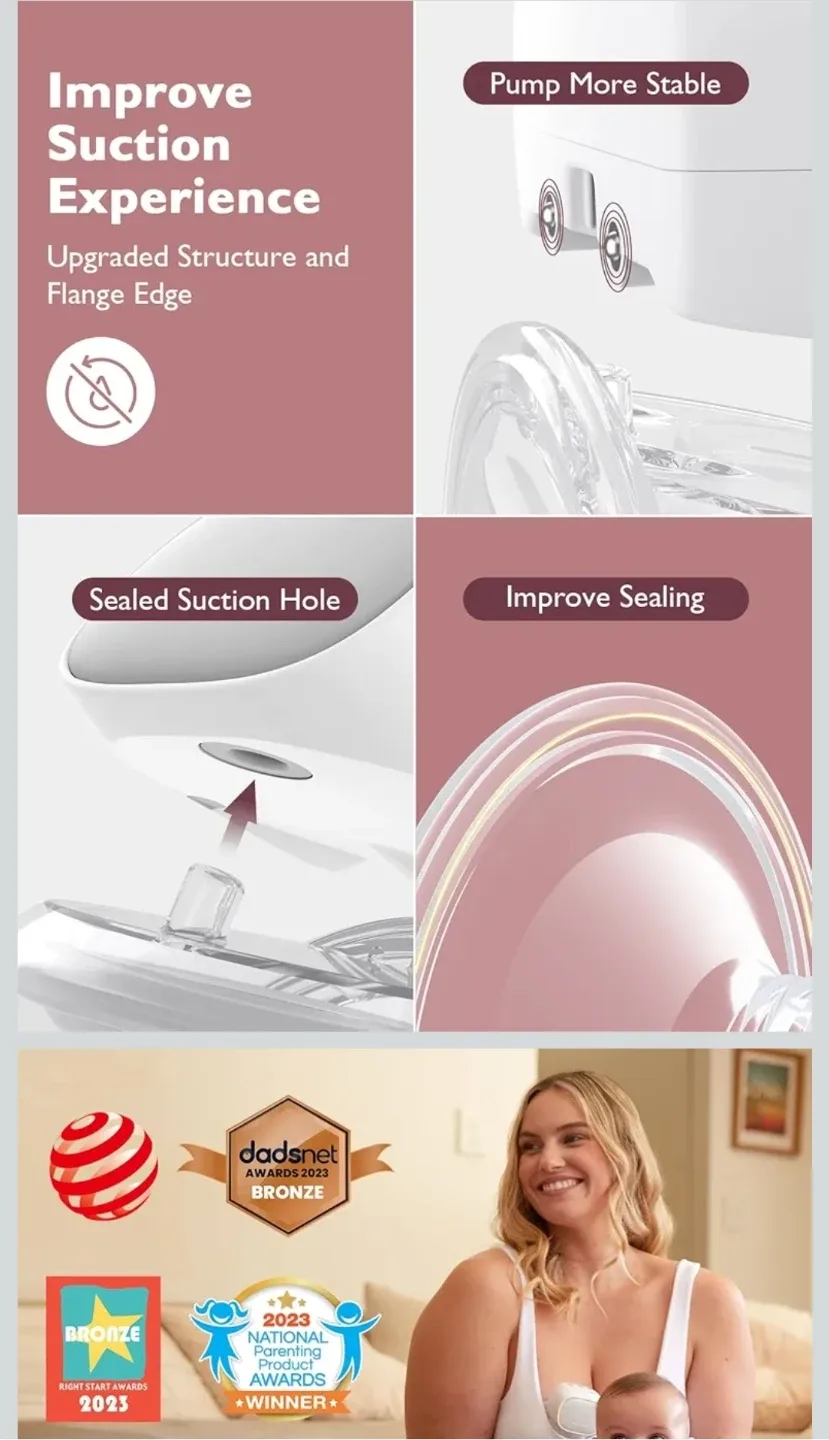 NewMomcozy S9 Pro Updated Hands Free Breast Pump, Wearable image indicator(5)