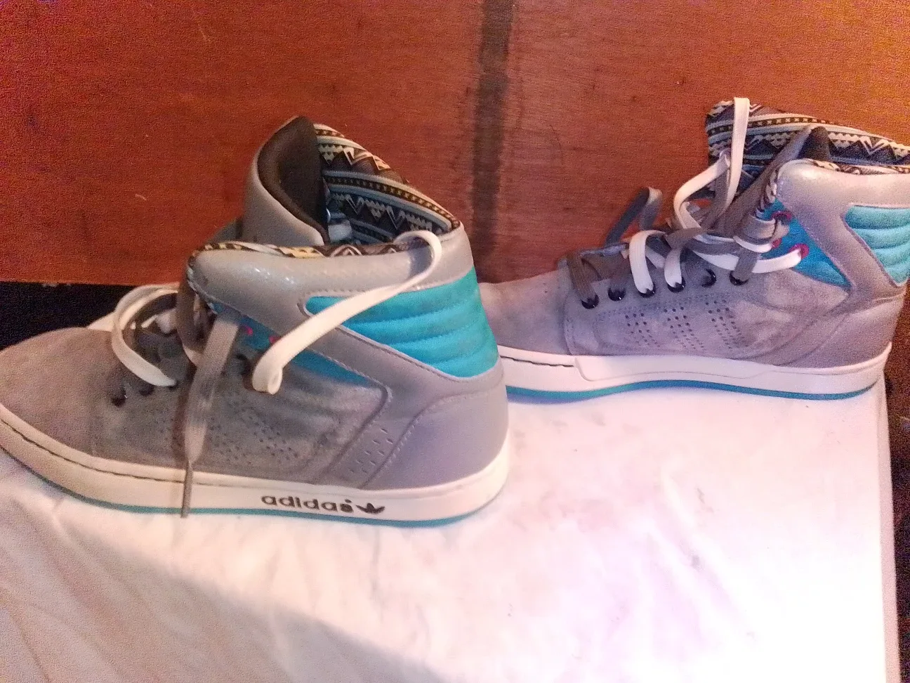 Adidas High Top Sneakers - Gray & Blue image indicator(3)