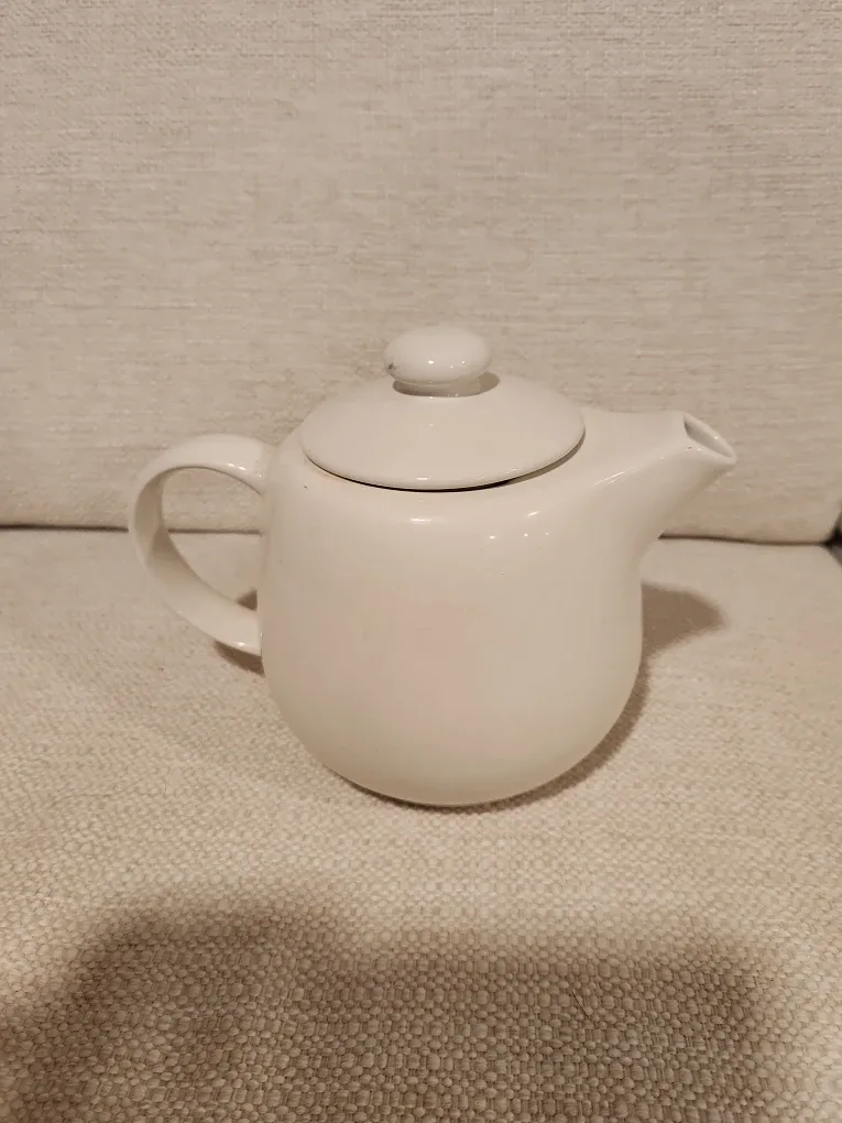 White Ceramic Teapot