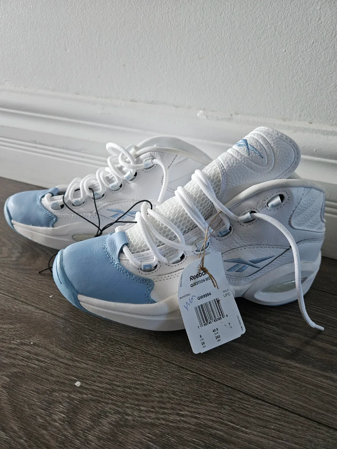 Reebok Question Mid Basketball Shoes - Size 8