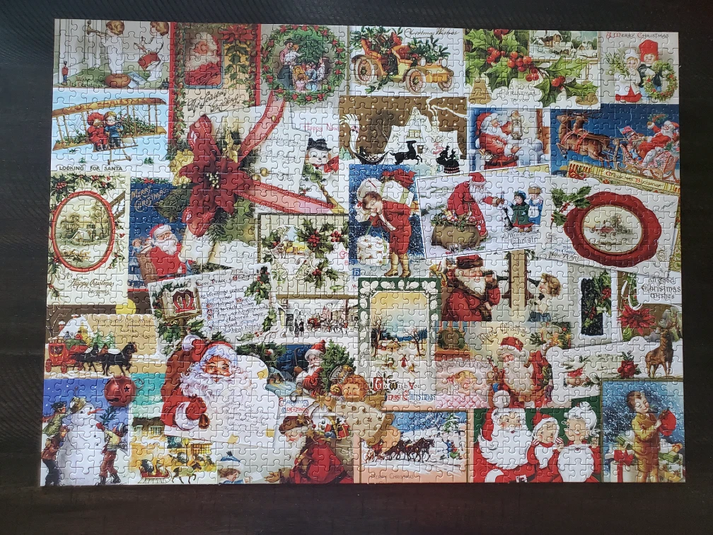Eurographics Vintage Christmas Cards 1000 pc Puzzle - photo 2
