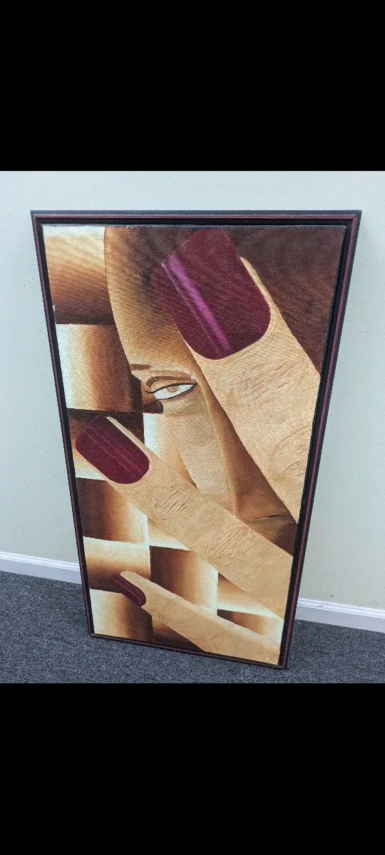 Framed lady showing nails painting