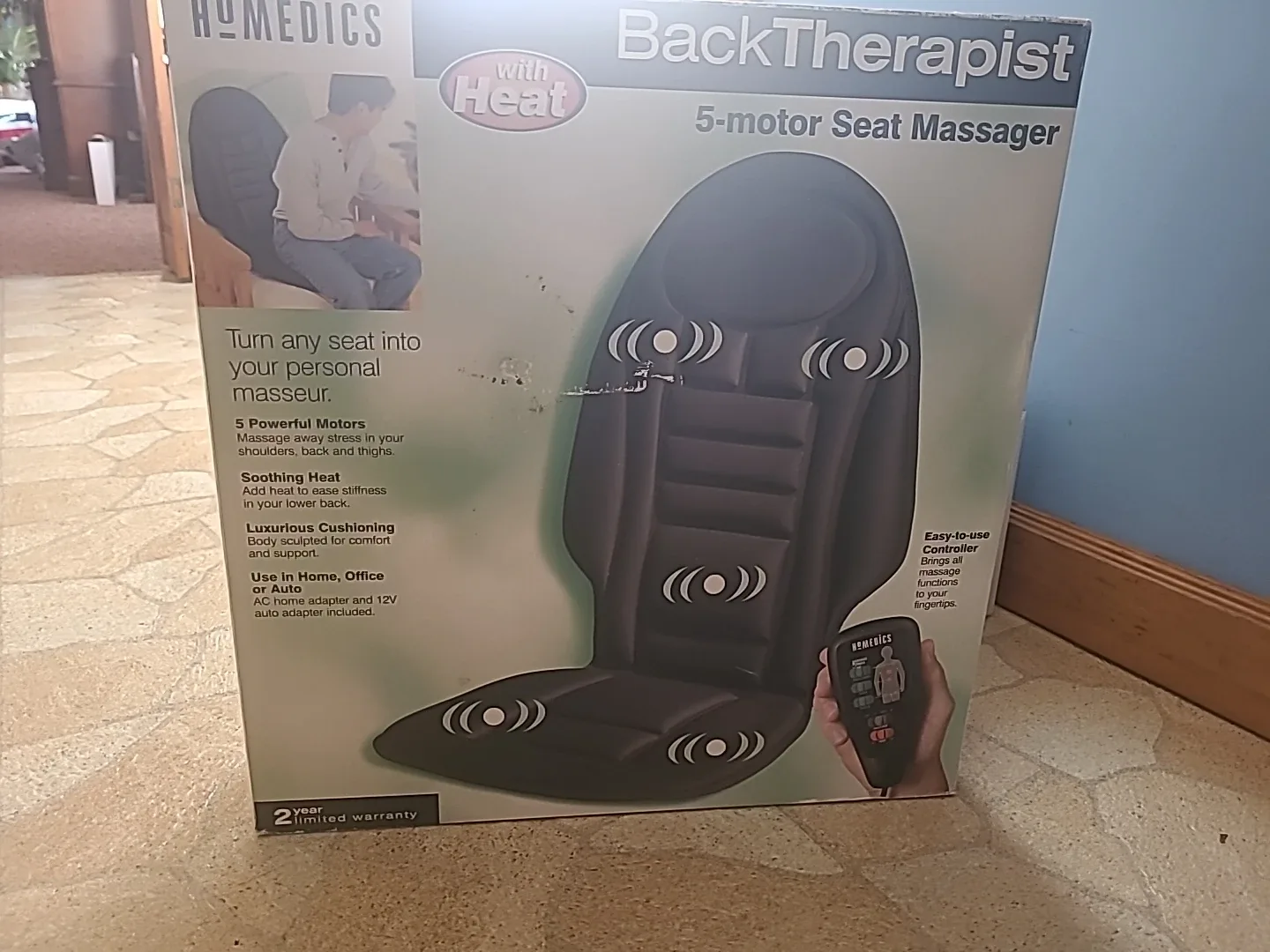 Homedics BackTherapist 5-Motor Seat Massager w/ Heat image indicator(2)