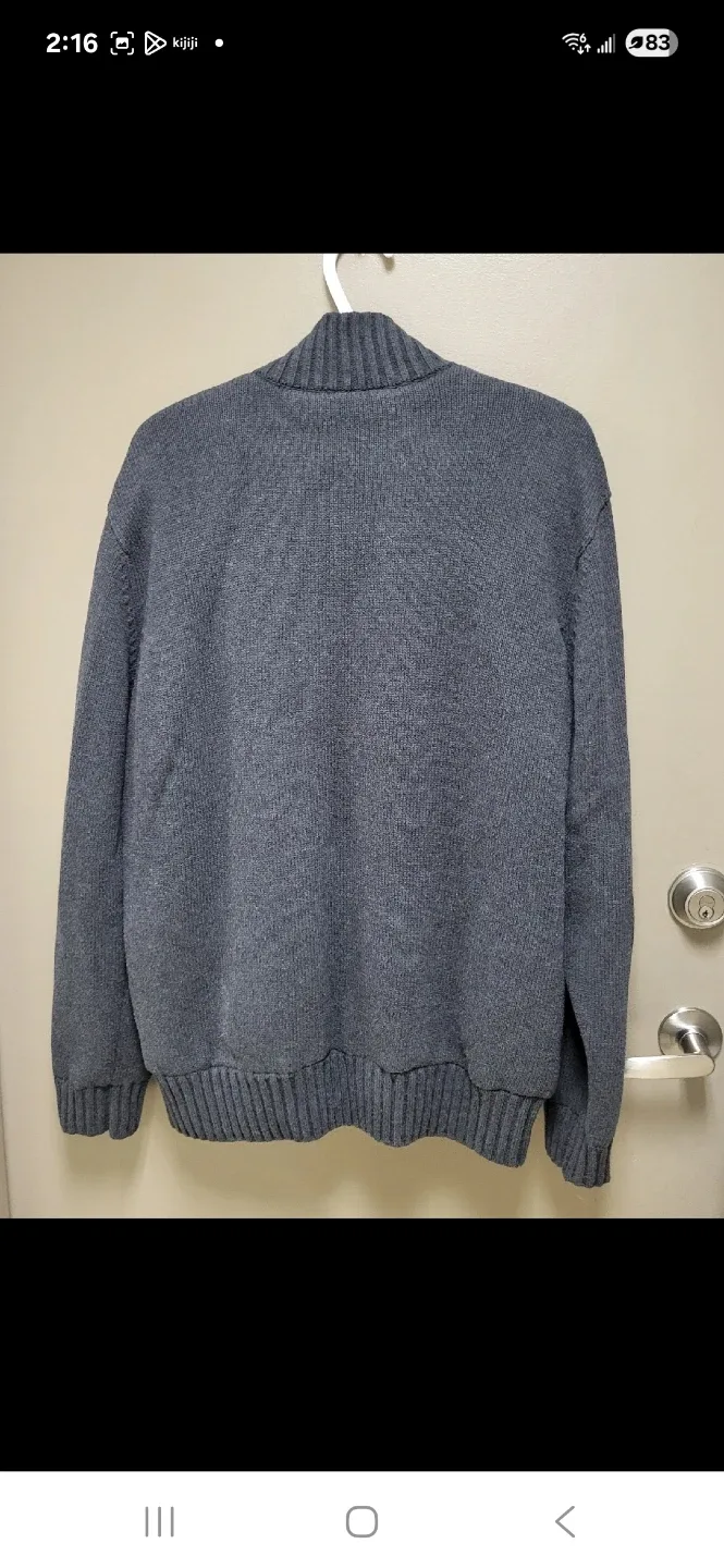 Men's Full-Zip Cable Knit Cardigan Sweater.Emanuel Ungaro brand image indicator(3)