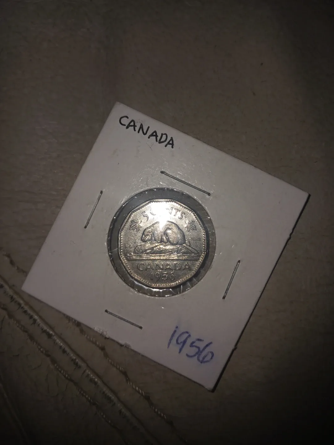 1956 Canadian 5 Cents Coin image indicator(3)