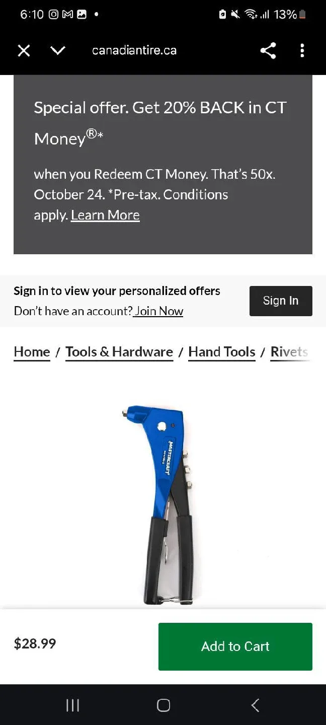 Mastercraft One Hand Rivet Gun image indicator(3)