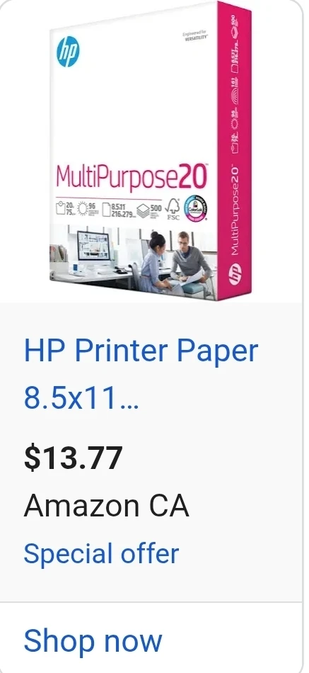 HP MultiPurpose20 Printer Paper - 500 Sheets
