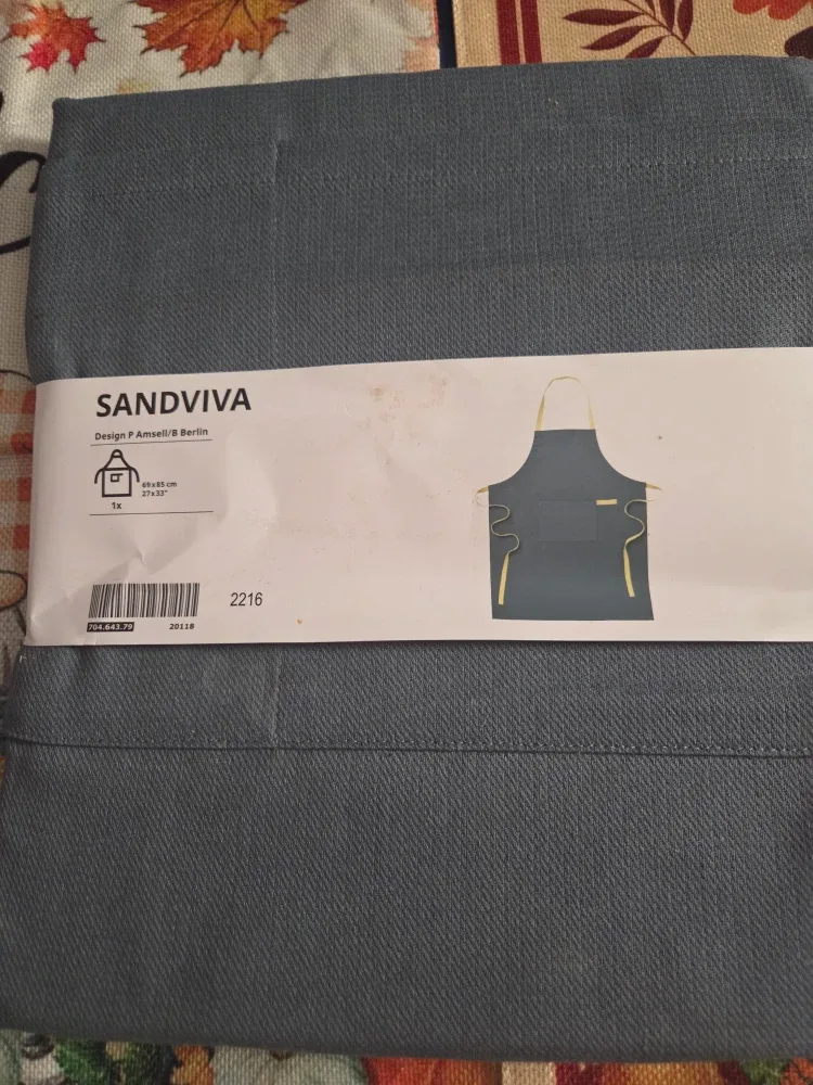 IKEA SANDVIVA Apron, Blue-Grey, New image indicator(2)