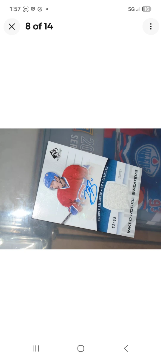Brendan Gallagher/ SP Inked Rookie Sweaters Card/Autograph - photo 5