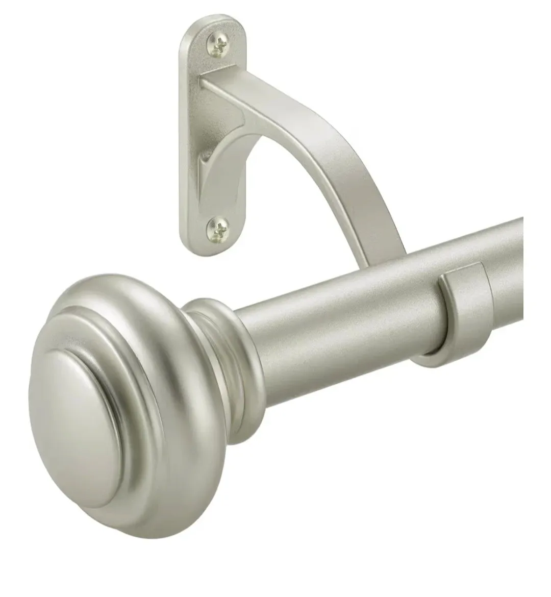 Vimayta Curtain Rod 72-144 Inches - Matte Silver