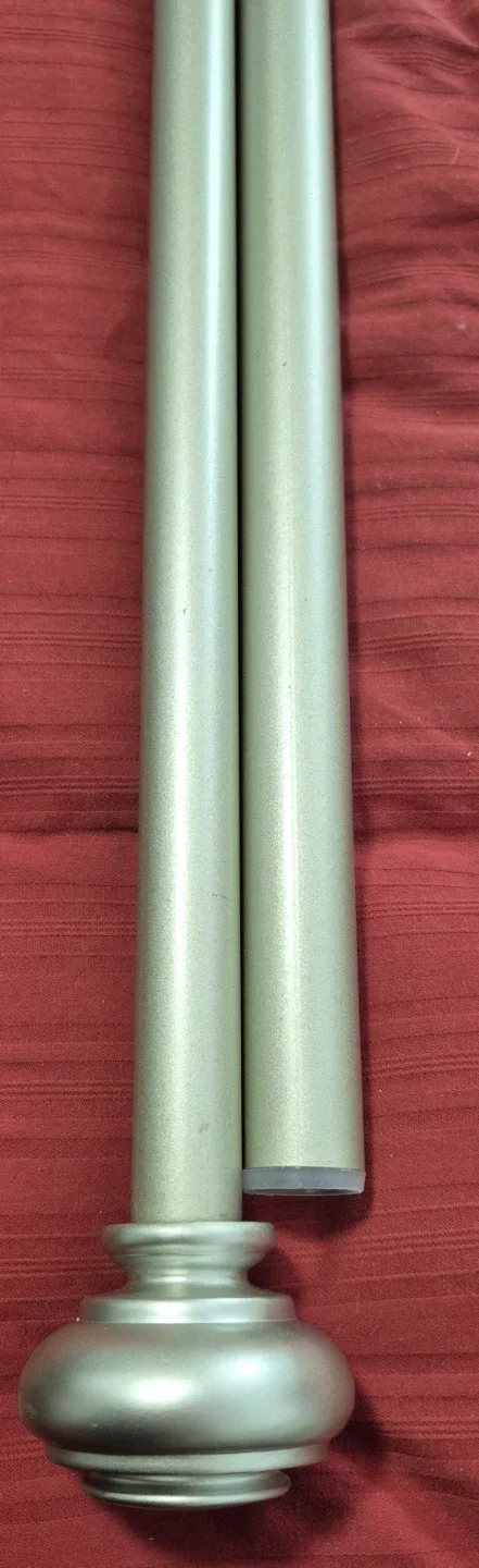 Vimayta Curtain Rod 72-144 Inches - Matte Silver image indicator(7)