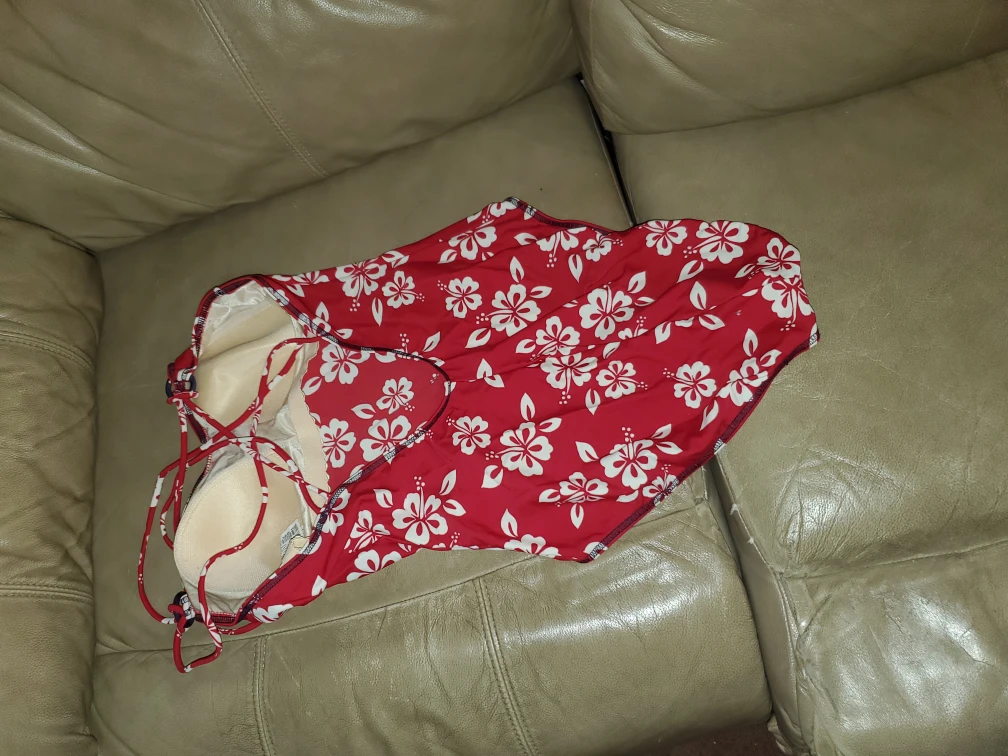 Red Floral One-Piece Swimsuit - photo 2