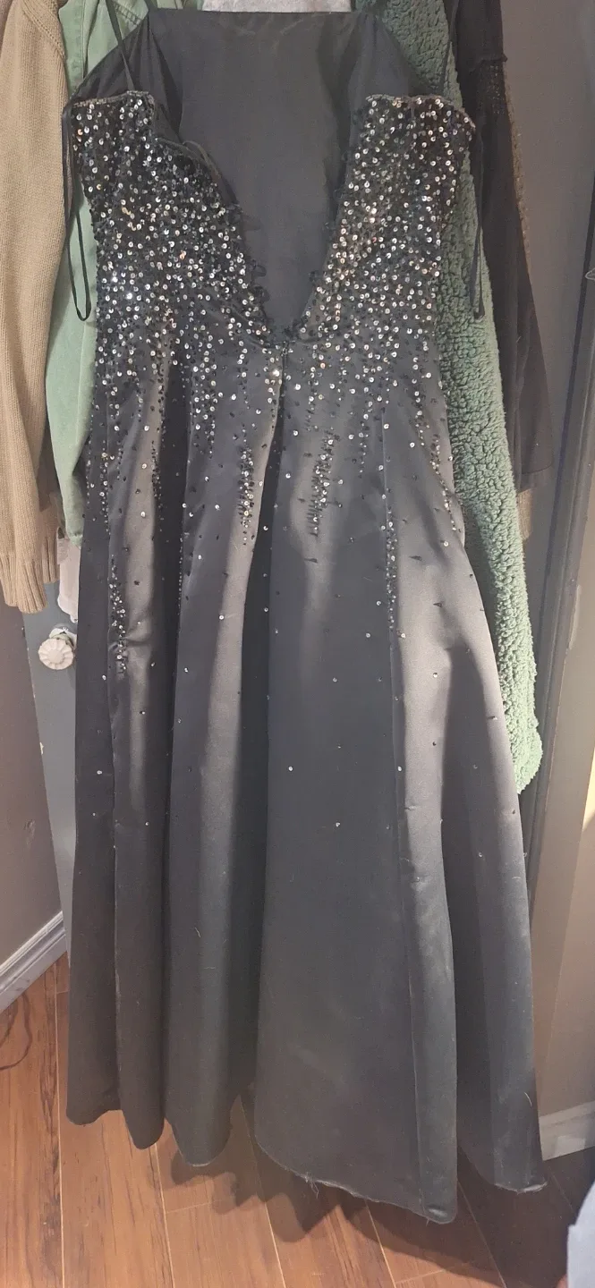 Black Beaded Formal Dress