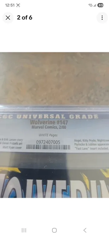 CGC Universal Grade Wolverine #147, Marvel Comics 2/00 image indicator(2)