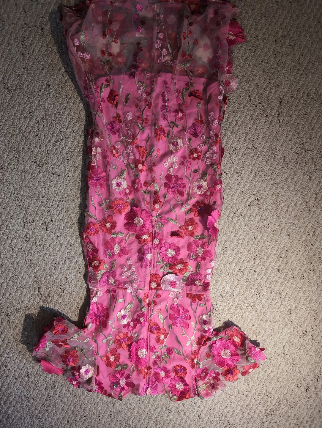 YOU Fashion CLO Pink Floral Dress - Size XL image indicator(3)