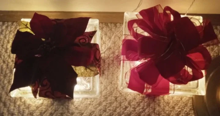 Glass Block Christmas Decoration with Lights image indicator(7)