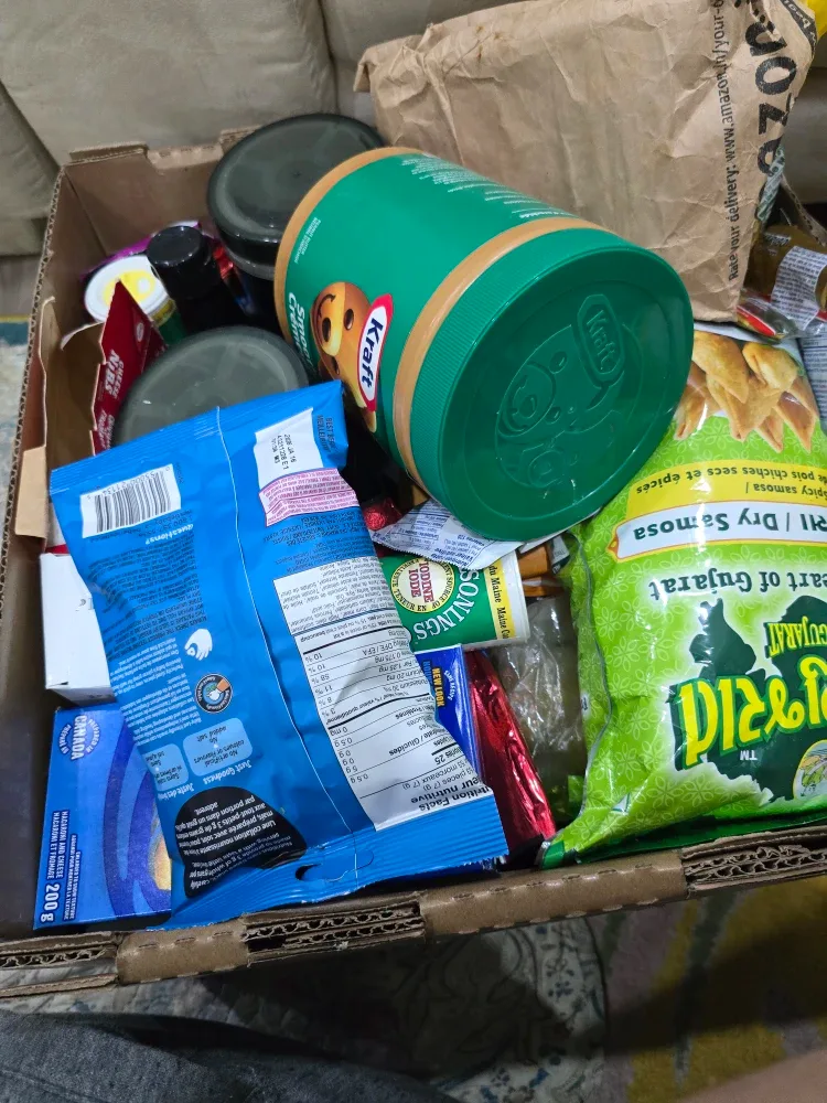 Snacks, peanut butter etc for free