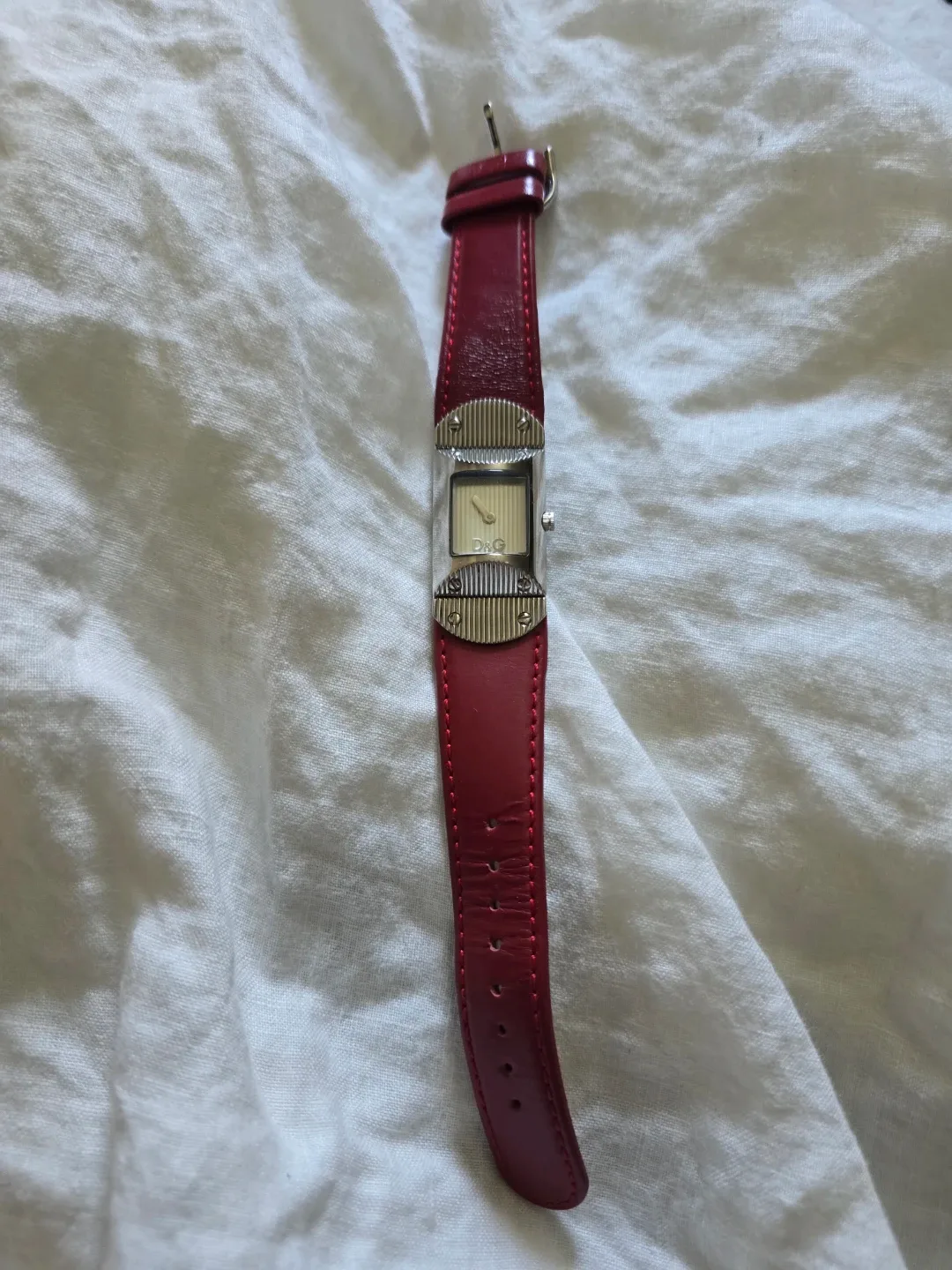 D&G Time Ladies Watch - Red Leather Strap thumbnail