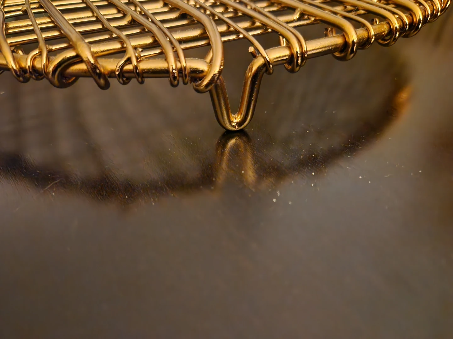 Gold Coloured Round Trivet - photo 2