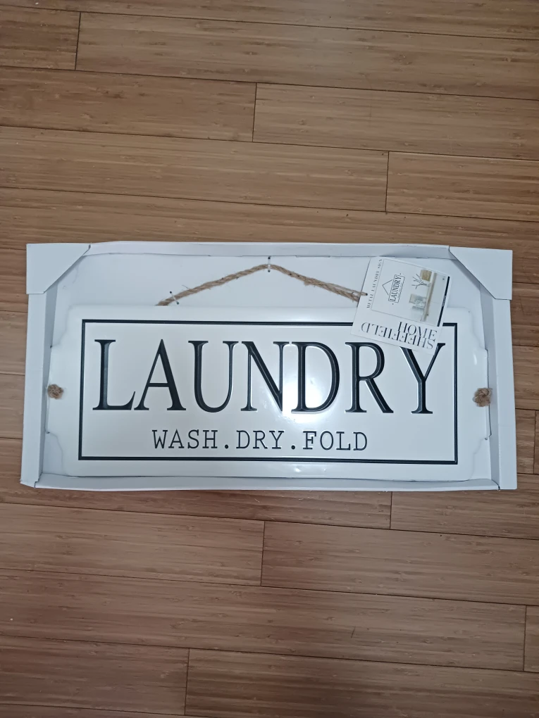 Laundry Metal Wall Sign with a FREE Laundry Basket - photo 2