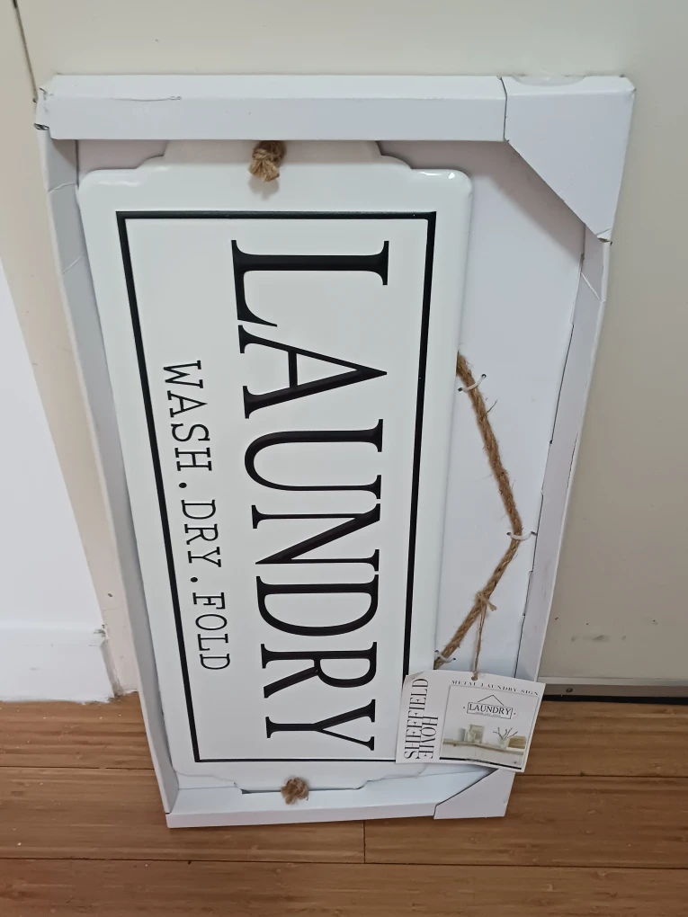 Laundry Metal Wall Sign with a FREE Laundry Basket - photo 3