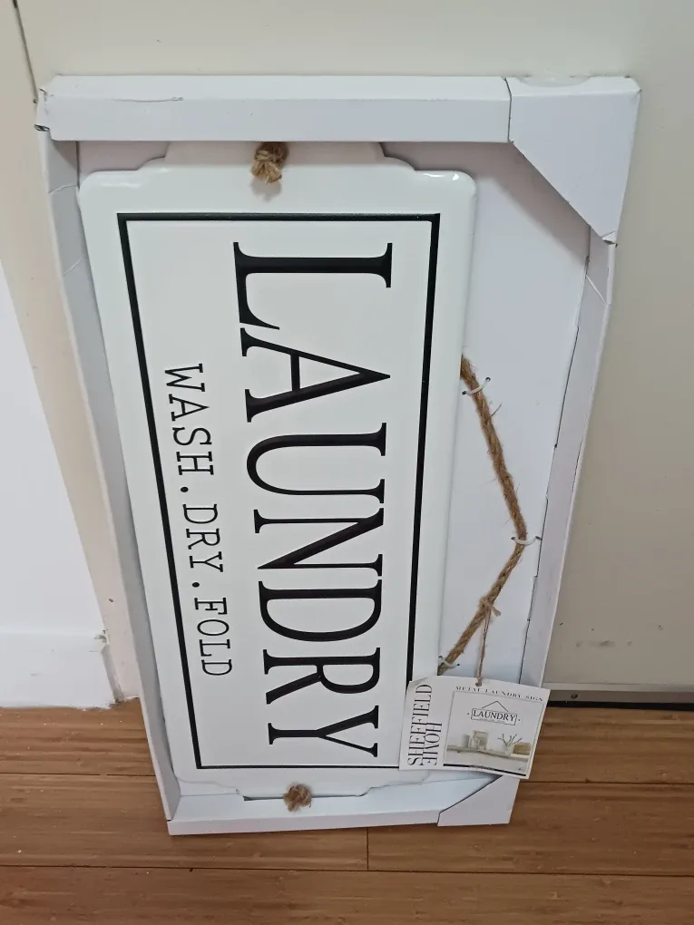 Sheffield Home “Laundry” Metal Wall Sign + FREE Laundry Basket image indicator(3)