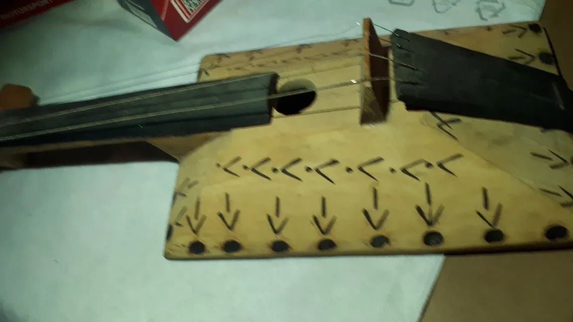 hand crafted wodden fiddle antique image indicator(2)