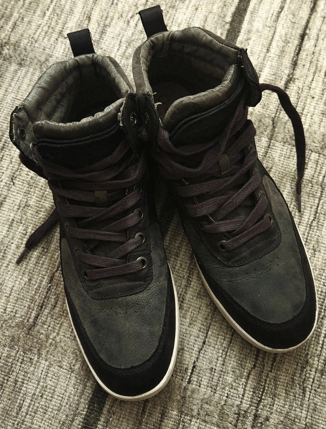 Black High-Top Sneakers
