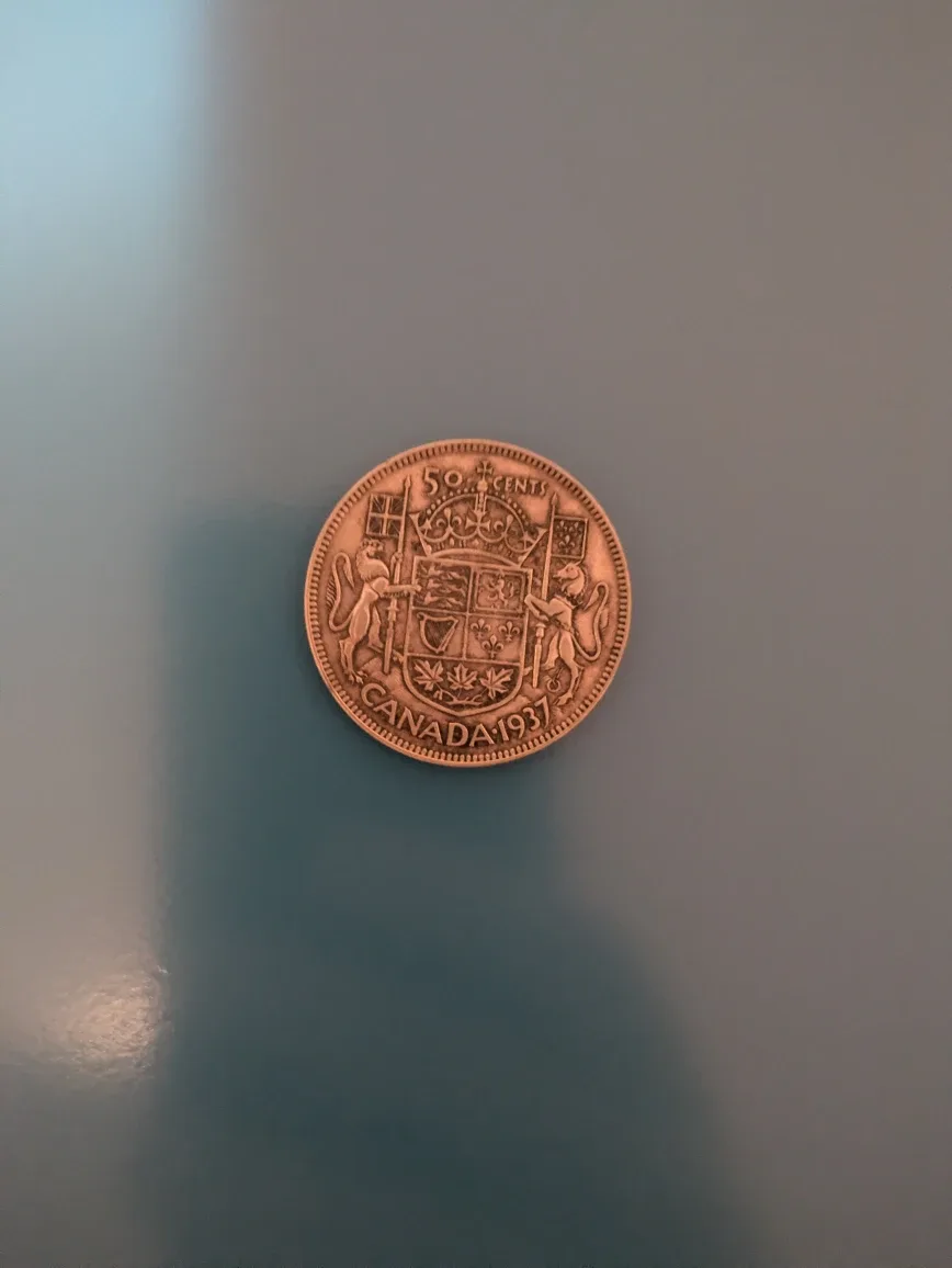 1937 Canadian 50 Cent Coin
